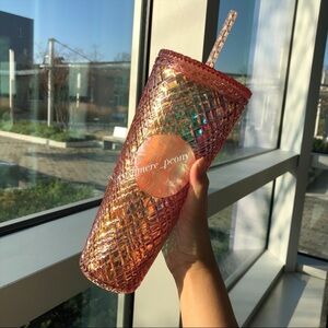 STARBUCKS 2021 HOLIDAY ROSE GOLD JEWELED VENTI TUMBLER Collectible